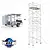 ASC ASC rolsteiger 135 x 250 x 10 m + afsluitbare aanhanger