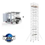 ASC ASC mobile scaffold 135 x 250 x 14 m + lockable trailer