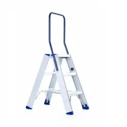 Eurostairs dubbele trapladder 2x3 treden STXD-3