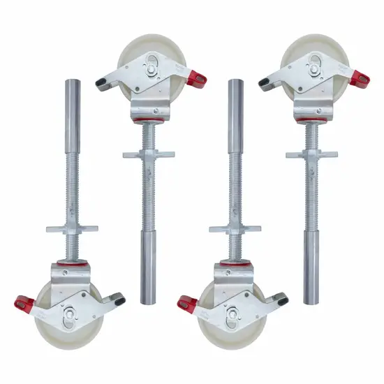 Euroscaffold Roue d'échafaudage 200 mm avec socle en acier 500 Kg nylon