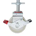 Euroscaffold Roue d'échafaudage 200 mm avec socle en acier 500 Kg nylon