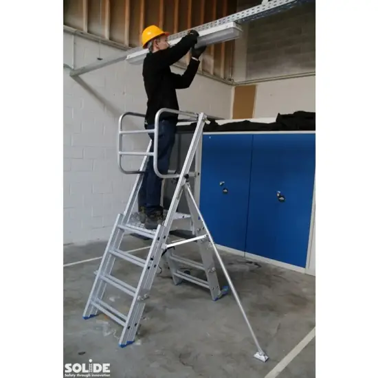 Solide Solide PIRL telescopisch werkplatform 4-6 treden
