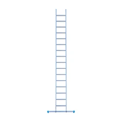 Eurostairs single aluminium ladder 16 rungs 425 cm