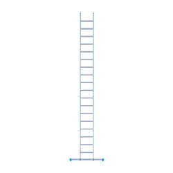 Eurostairs single aluminium ladder 18 rungs 475 cm