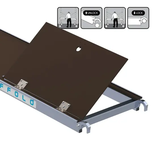 Euroscaffold Echafaudage pliable Euroscaffold hauteur travail 5,70 m