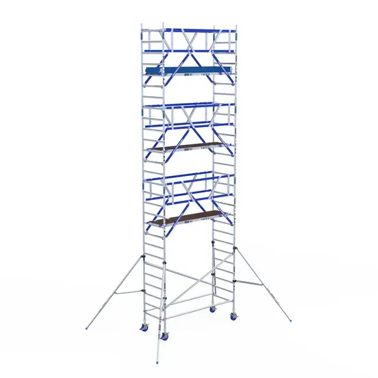 ASC ASC AGS Pro échafaudage roulant 90x250 9,2m HT garde-corps deux côtés