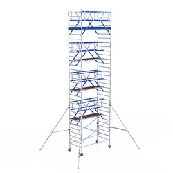 ASC AGS Pro échafaudage roulant 135x190 10,2m HT garde-corps deux côtés