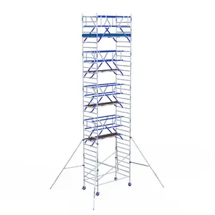 ASC AGS Pro échafaudage roulant 135x190 11,2m HT garde-corps deux côtés