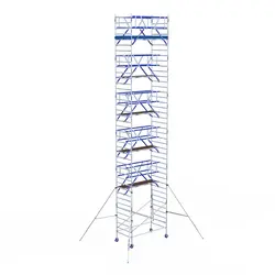 ASC AGS Pro échafaudage roulant 135x190 13,2m HT garde-corps deux côtés