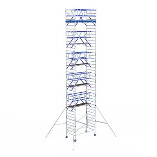 ASC AGS Pro échafaudage roulant 135x190 13,2m HT garde-corps deux côtés