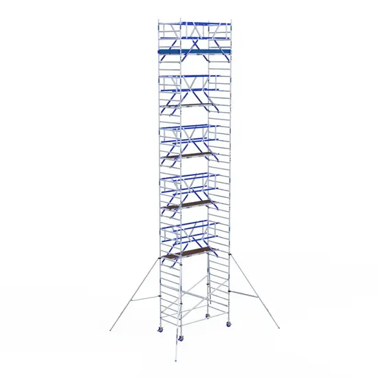 ASC ASC AGS Pro échafaudage roulant 135x190 13,2m HT garde-corps deux côtés