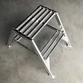 ASC ASC step ladder for plasterer 2 steps double access | Aluminium Work Platform 50 cm