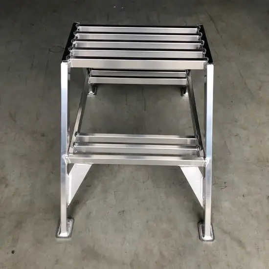 ASC ASC step ladder for plasterer 2 steps double access | Aluminium Work Platform 50 cm