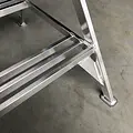 ASC ASC step ladder for plasterer 2 steps double access | Aluminium Work Platform 50 cm