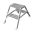 ASC ASC step ladder for plasterer 2 steps double access | Aluminium Work Platform 50 cm