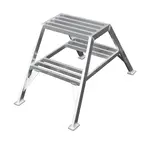 ASC Marchepied de plaquiste ASC 2 marches double accès | Escabeau Aluminium 50 cm
