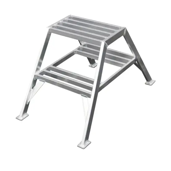 ASC Marchepied de plaquiste ASC 2 marches double accès | Escabeau Aluminium 50 cm