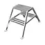 ASC ASC step ladder for plasterer 2 steps double access | Aluminium Work Platform 50 cm
