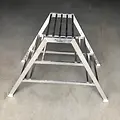 ASC ASC step ladder for plasterer 3 steps double access | Aluminium Work Platform 75 cm