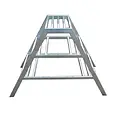 ASC ASC step ladder for plasterer 3 steps double access | Aluminium Work Platform 75 cm