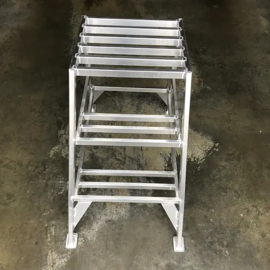 ASC ASC step ladder for plasterer 3 steps single access | Aluminium Work Platform 75 cm