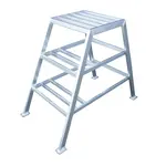 ASC ASC stucadoorstrap 3 treden enkel oploopbaar | Aluminium Montagetrap 75 cm