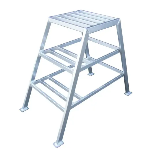 ASC ASC step ladder for plasterer 3 steps single access | Aluminium Work Platform 75 cm
