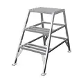 ASC ASC stucadoorstrap 3 treden enkel oploopbaar | Aluminium Montagetrap 75 cm