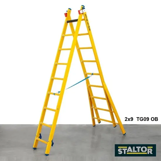Staltor Échelle fibre de verre 2x8 échelons Staltor TG08 OB | Échelle isolante