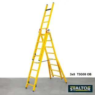 Staltor fiberglass ladder 3x12 rungs T3G12 OB