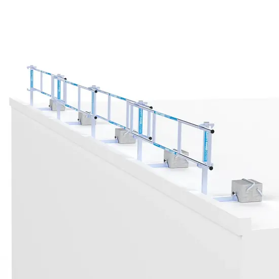 Euroscaffold SGS Slim roof edge protection flat roof 12 meters