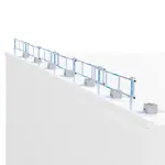 Euroscaffold SGS Slim roof edge protection flat roof 18 meters
