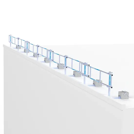 Euroscaffold SGS Slim roof edge protection flat roof 21 meters