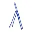 Eurostairs Échelle transformable Eurostairs 3x12 échelons coudée blue | 3 plans & Professionnel
