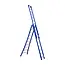Eurostairs Echelle transformable 3 plans 3x10 échelons Eurostairs coudée bleu