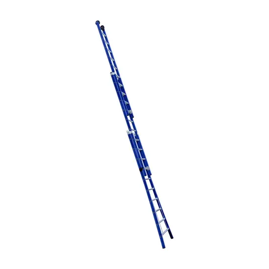 Eurostairs Eurostairs 3 section combination ladder 3x10 rungs curved base blue