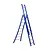 Eurostairs Eurostairs 3-delige reformladder 3x9 sporten uitgebogen blauw
