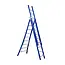Eurostairs Eurostairs 3 section combination ladder 3x9 rungs curved base blue