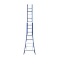 Eurostairs Eurostairs combination ladder 2x8 rungs curved base blue | 2 section & Professional