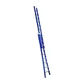 Eurostairs Eurostairs 2-delige reformladder 2x9 sporten uitgebogen blauw