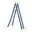 Eurostairs Eurostairs reformladder 2x10 sporten uitgebogen blauw | 2-delig & Professioneel