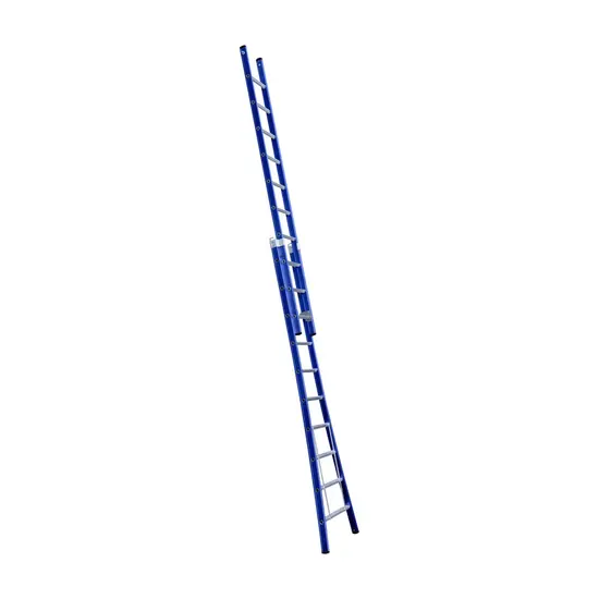 Eurostairs Eurostairs combination ladder 2x10 rungs curved base blue | 2 section & Professional