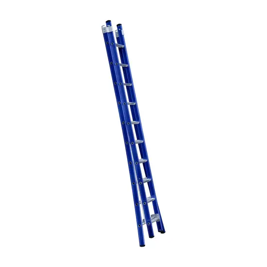 Eurostairs Echelle transformable 2 plans 2x10 échelons Eurostairs coudée bleu