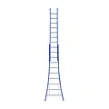 Eurostairs Eurostairs 2-delige reformladder 2x10 sporten uitgebogen blauw