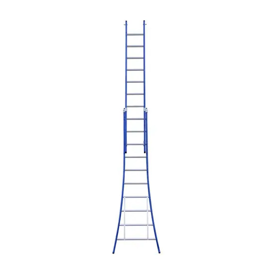Eurostairs Eurostairs reformladder 2x10 sporten uitgebogen blauw | 2-delig & Professioneel