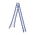 Eurostairs Eurostairs reformladder 2x12 sporten uitgebogen blauw | 2-delig & Professioneel