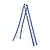 Eurostairs Echelle transformable 2 plans 2x12 échelons Eurostairs coudée bleu