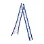 Eurostairs Eurostairs reformladder 2x12 sporten uitgebogen blauw | 2-delig & Professioneel