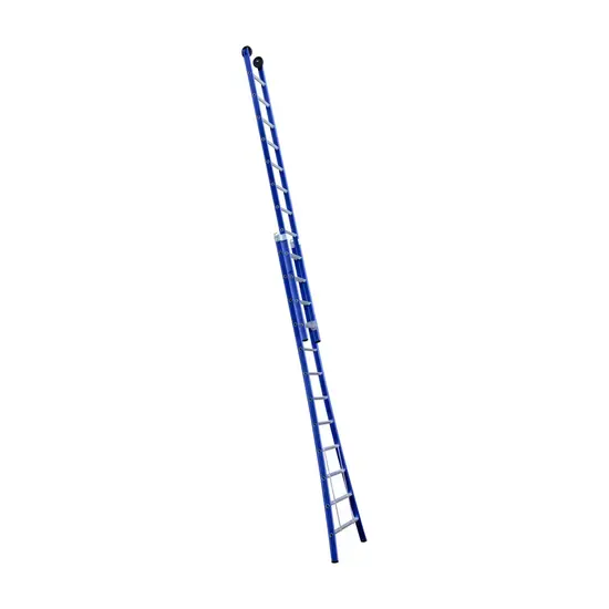 Eurostairs Eurostairs 2 section combination ladder 2x12 rungs curved base blue