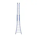 Eurostairs Eurostairs reformladder 2x12 sporten uitgebogen blauw | 2-delig & Professioneel